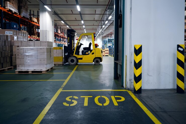 Warehouse safety floor markings